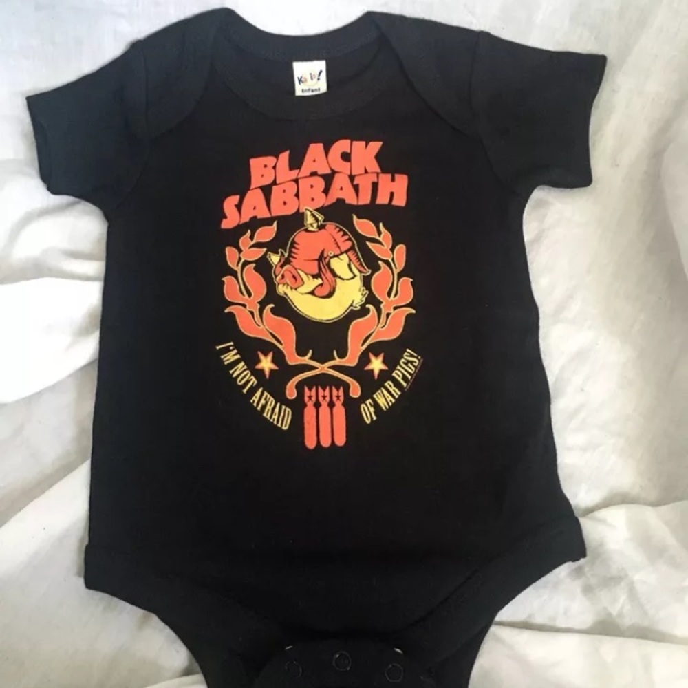 Black Sabbath Infants Unisex Bodysuit, size 12M
